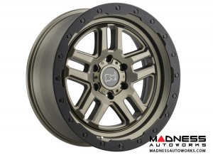 Jeep Custom Wheels (1) - Black Rhino - 20 x 9.5 - Barstow - Matte Bronze w/ Matte Black Lip Ring - (ETCHED BLACK RHINO SPOKE LOGO)